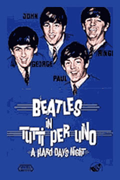 Hard Day's Night - Beatles Poster - Italian Language