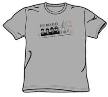 Beatles Tshirt - Concert Ticket - Grey