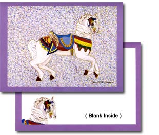 Artsy Carousel Horse Note Cards 