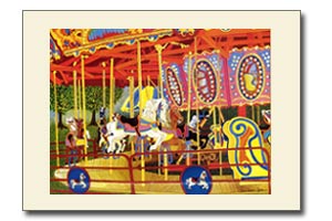 The First Ride - Carousel Horse Art Print