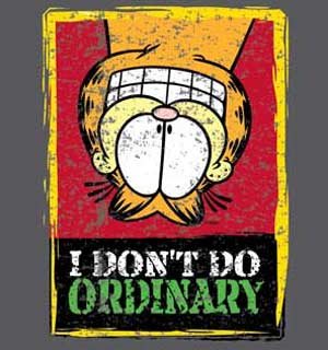 Garfield I Dont Do Ordinary Adult Regular Fit T-shirt