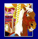 Beautiful Carousel Horse Art Prints by James Homer Brown