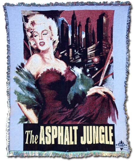 Marilyn Monroe Asphalt Jungle Movie Poster Throw Cover Made in USA